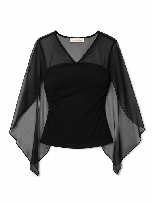 Balance One-Sleeve V-Neck Top