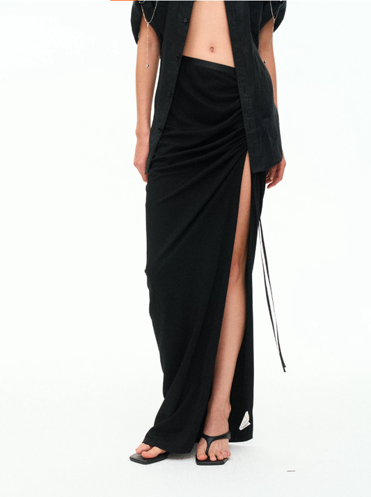 Muse High-Slit Midi Skirt