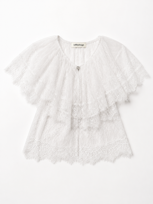 Rosalie Lace Cascade Top