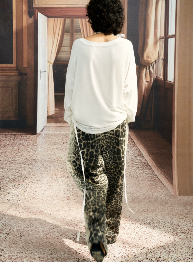 Wild Mirage Leopard Wide-Leg Pants