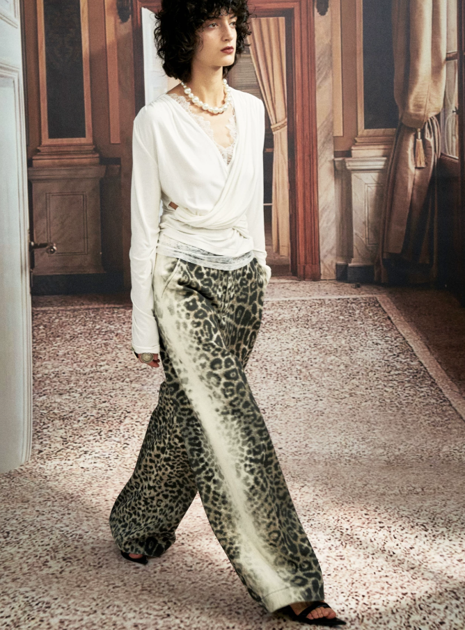 Wild Mirage Leopard Wide-Leg Pants