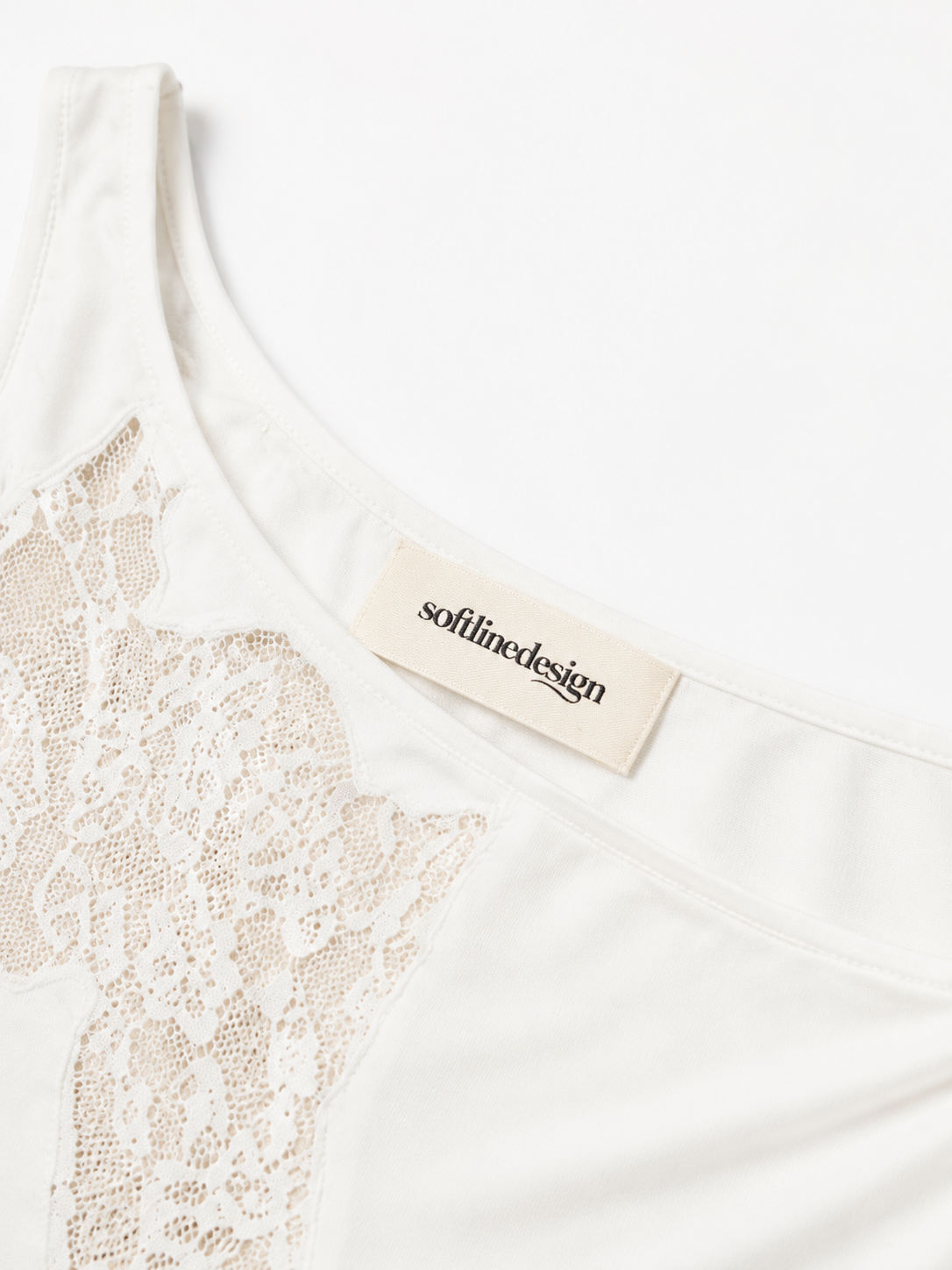 Noir Asymmetry Lace Cami