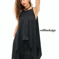 Noir Jacquard Halter Top