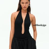 Aurelia Sculpted Halter Bodysuit