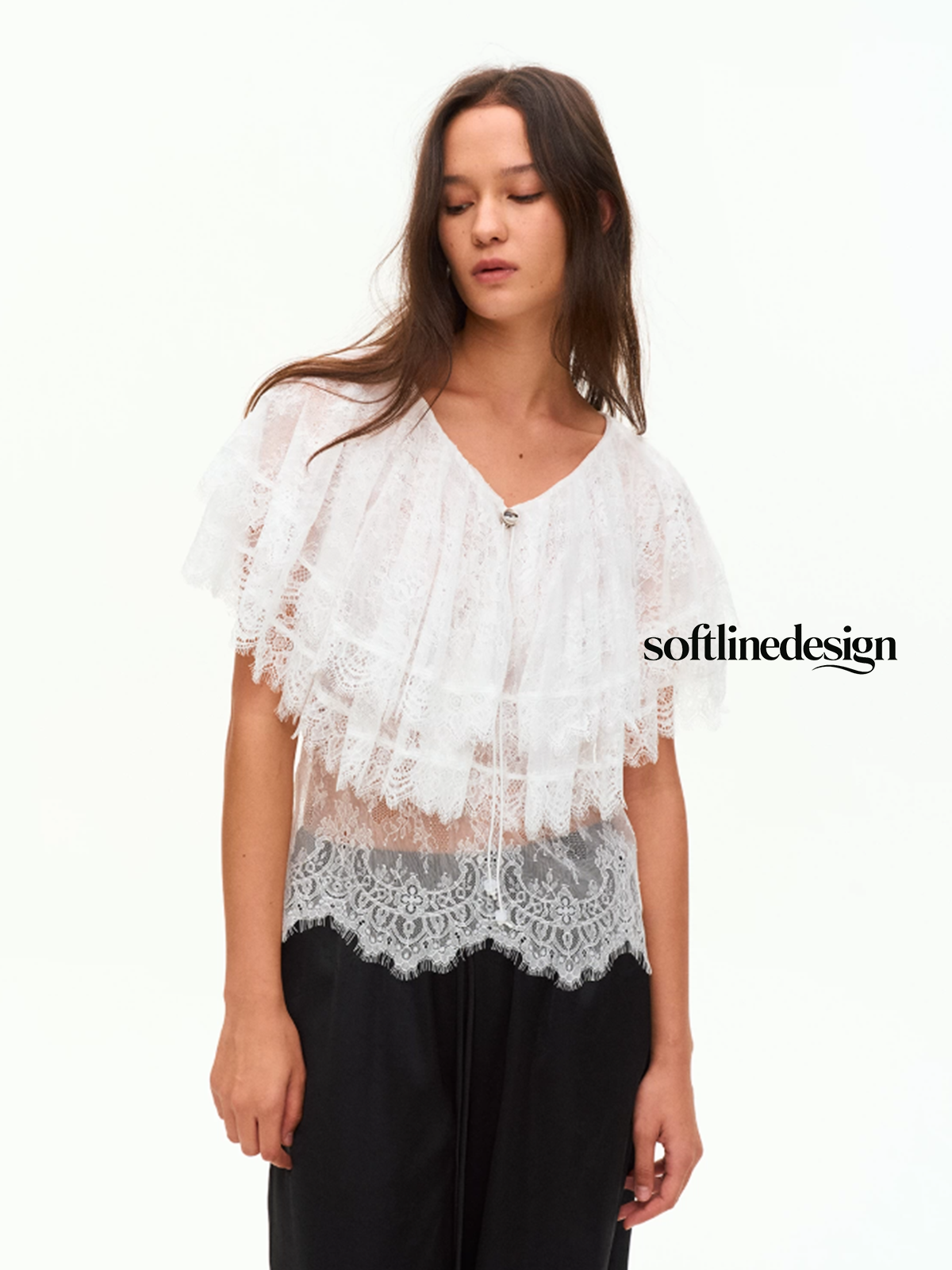 Rosalie Lace Cascade Top