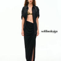 Muse High-Slit Midi Skirt