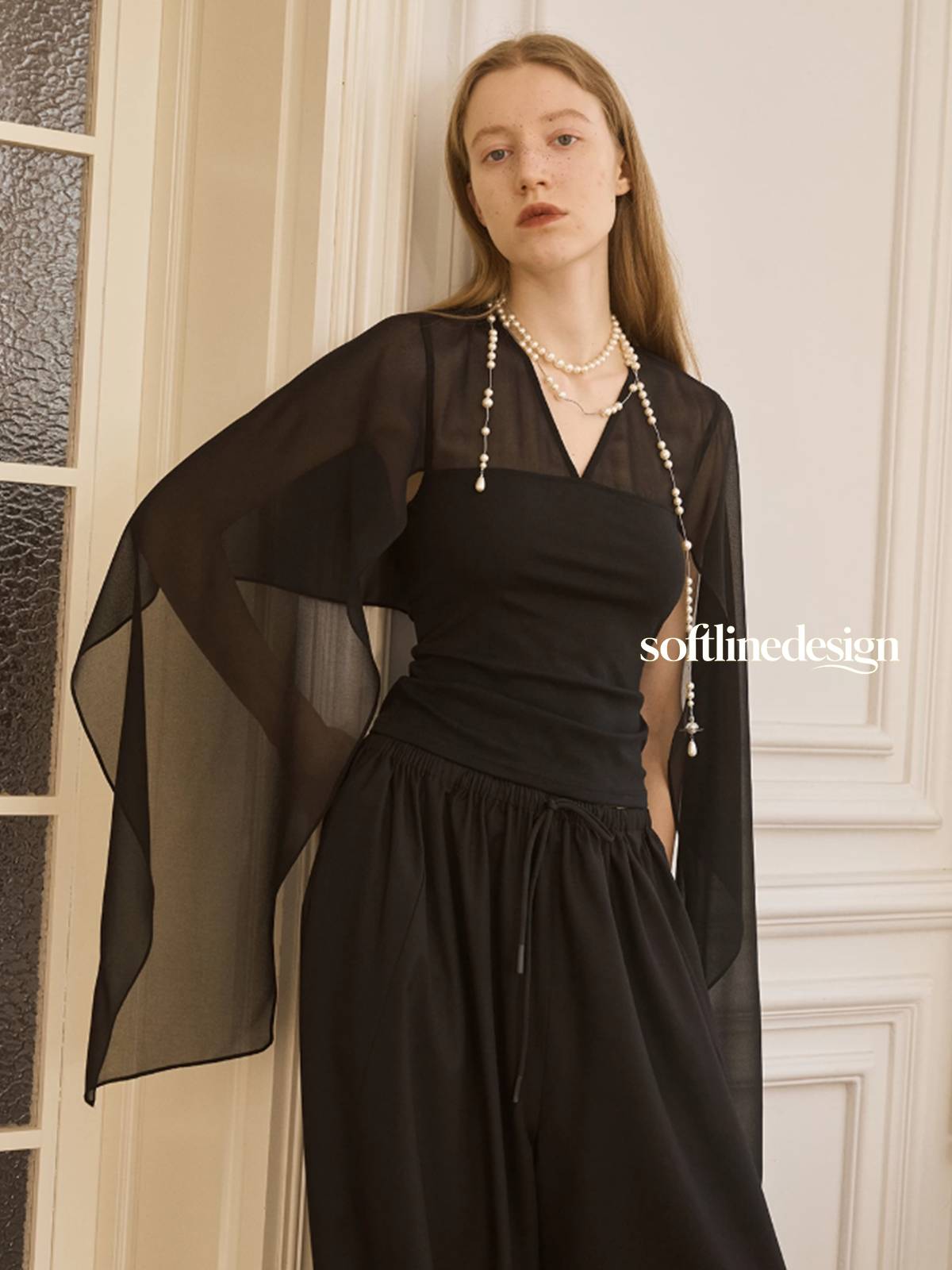 Balance One-Sleeve V-Neck Top