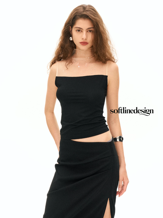 Stardust Mesh Panel Tank Top