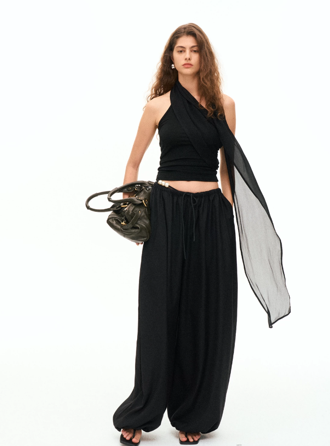 Elysian Ribbon One-Shoulder Bandeau Top