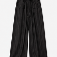Midnight Drift Striped Wide-Leg Pants