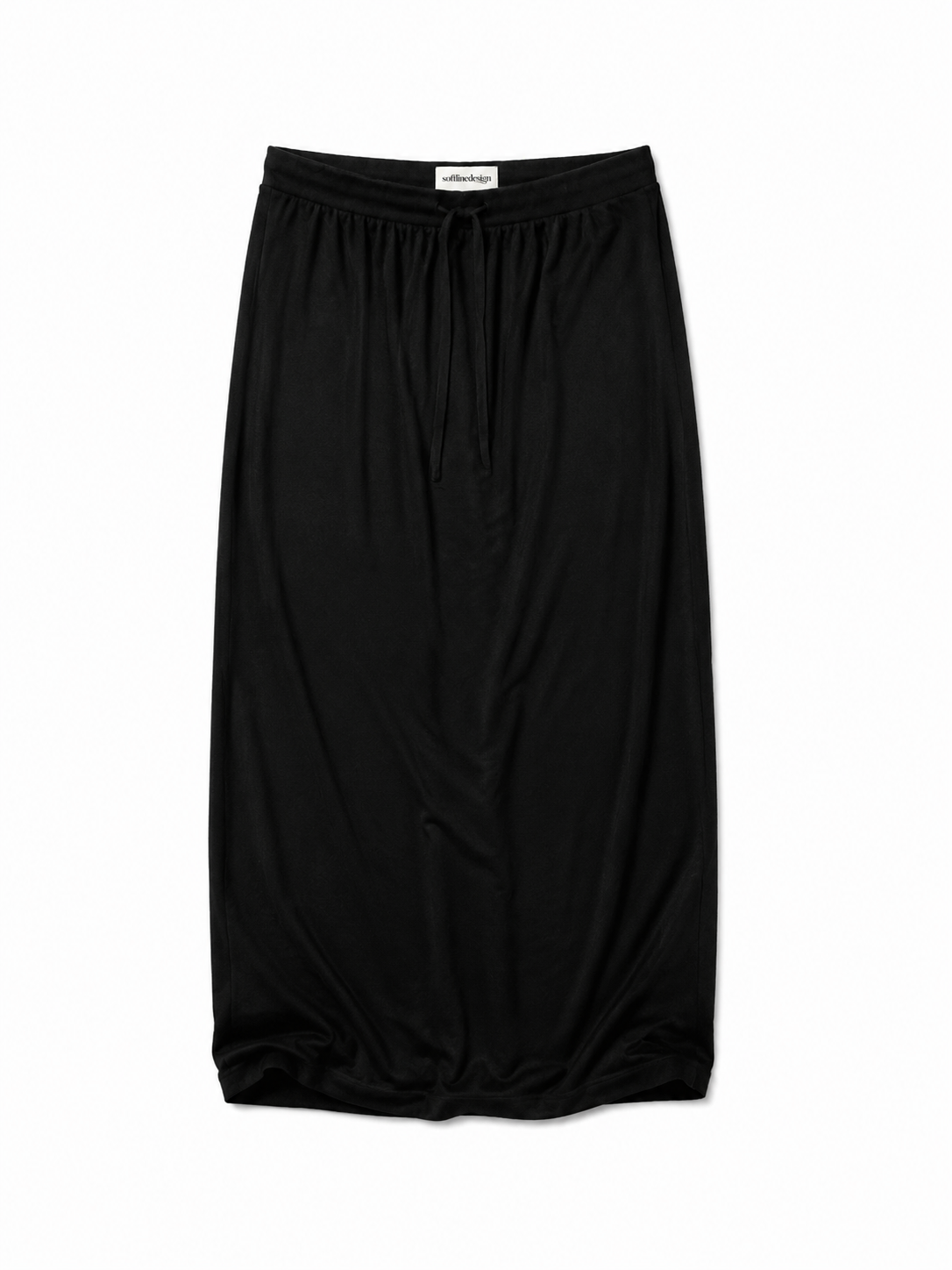 Noir Eclipse Slit Midi Skirt
