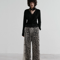 Wild Mirage Leopard Wide-Leg Pants