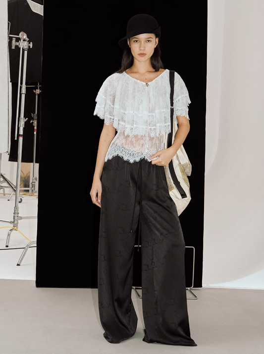 Jacquard Flow Drawstring Pants