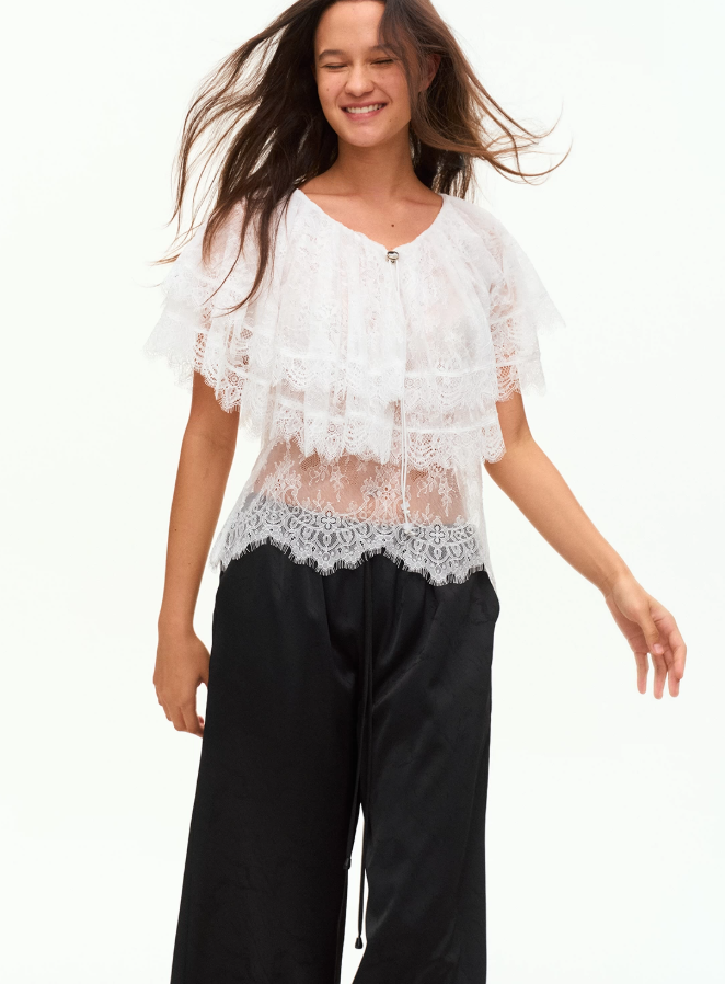 Rosalie Lace Cascade Top