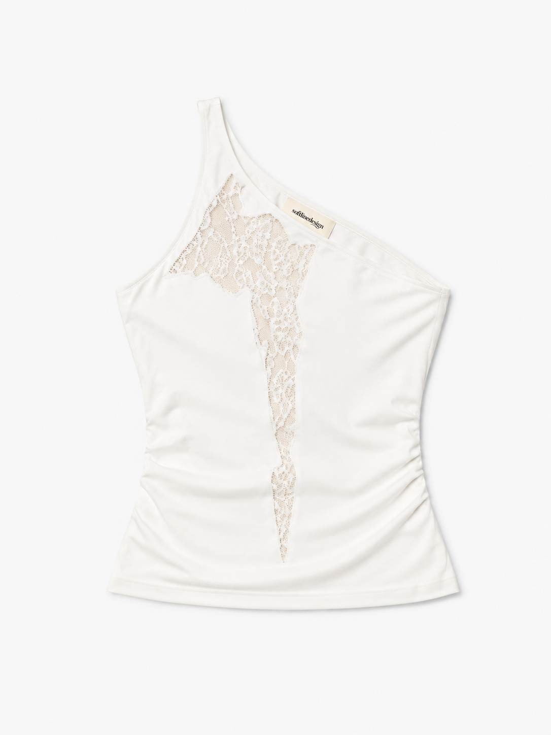 Noir Asymmetry Lace Cami