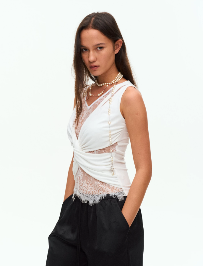 Rosalie Crossline Lace Top