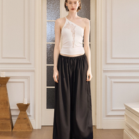 Noir Asymmetry Lace Cami