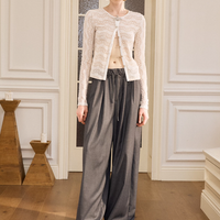Silver Drift Striped Wide-Leg Pants