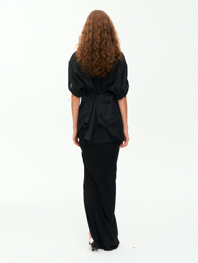 Muse High-Slit Midi Skirt