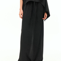 Noir Eclipse Slit Midi Skirt