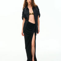 Muse High-Slit Midi Skirt