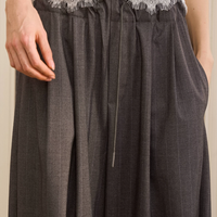 Silver Drift Striped Wide-Leg Pants