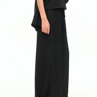 Noir Eclipse Slit Midi Skirt