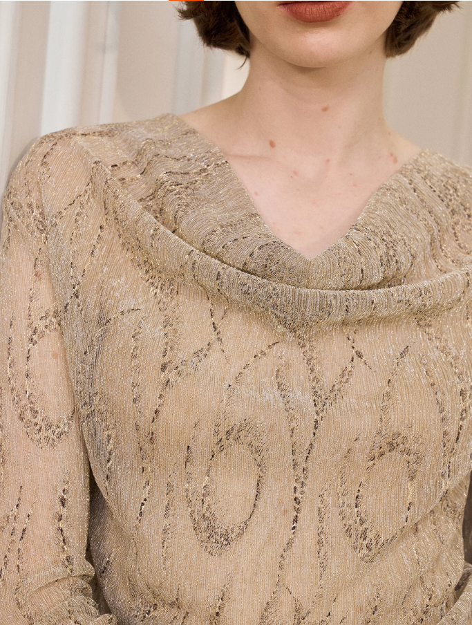 Coral Glow Draped Off-Shoulder Top