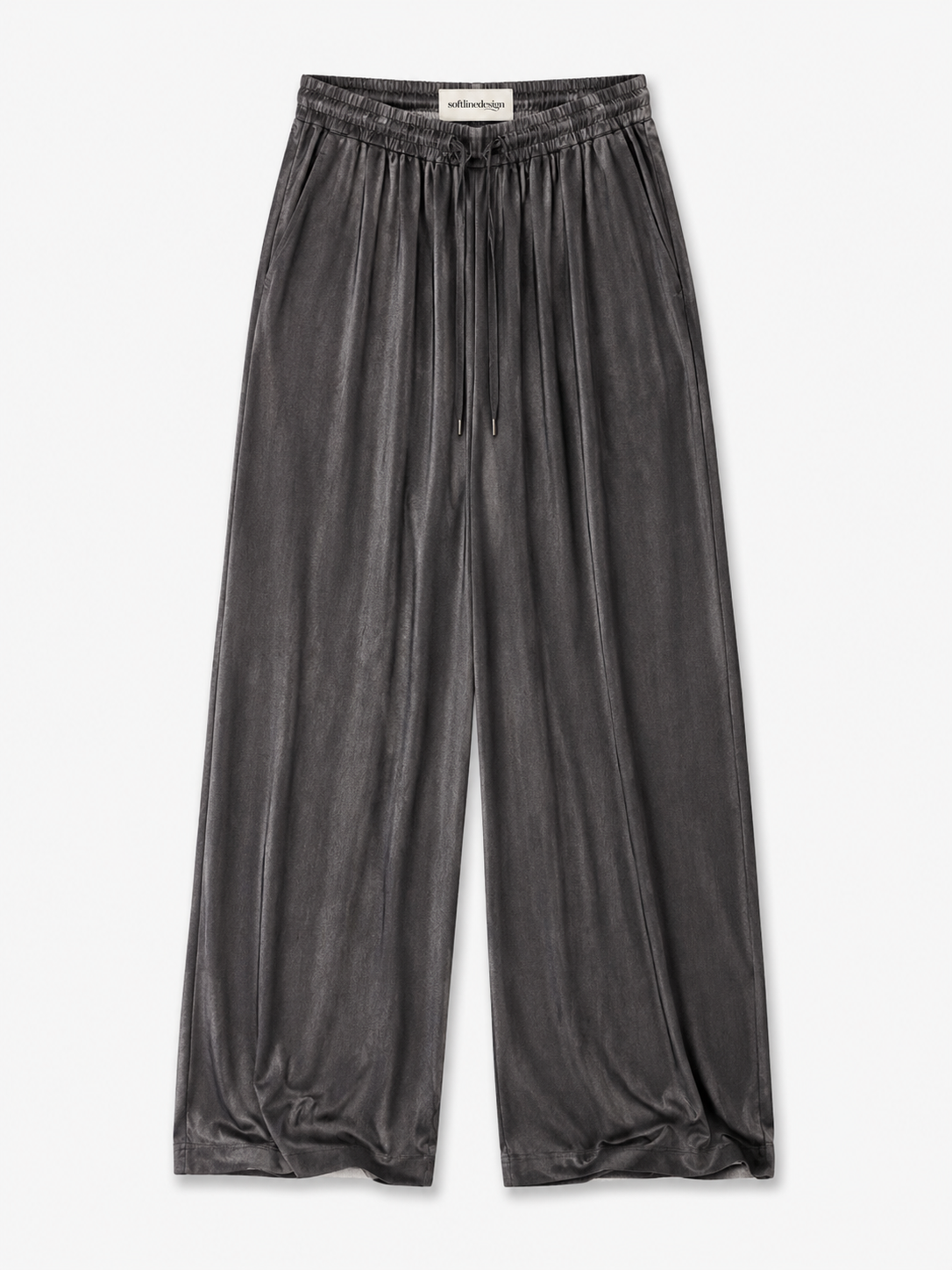Silver Drift Striped Wide-Leg Pants