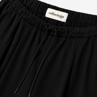 Noir Lantern Wide-Leg Pants